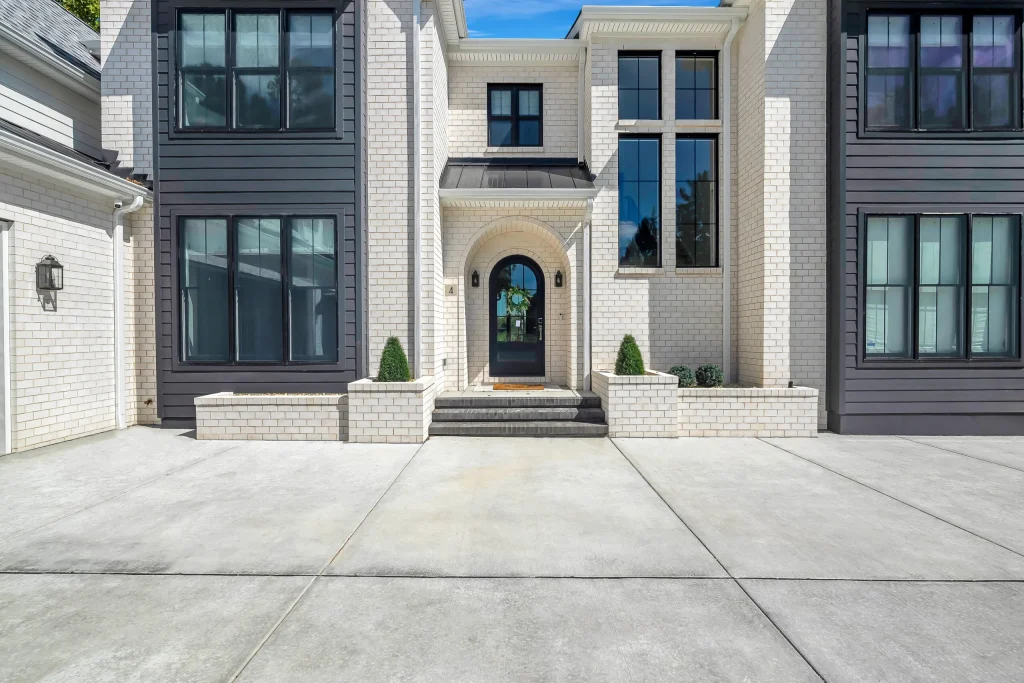 Stockell Custom Homes photo of the front of a white home