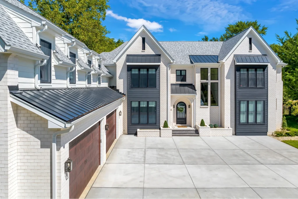 Stockell Custom Homes photo of the front of a white home