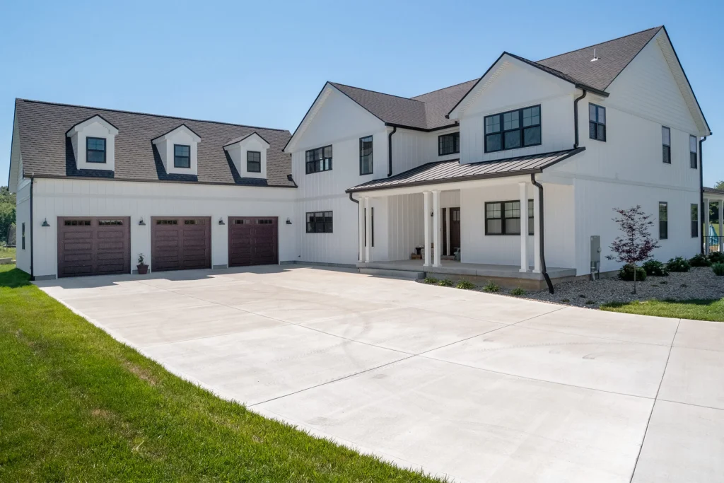 Stockell Custom Homes photo of the front of a white home