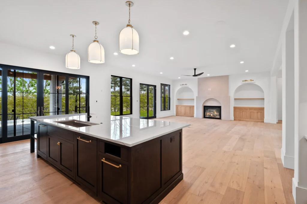 Stockell Custom Homes photo of living room and kitchen