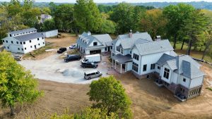 Custom Home in Progress - Aerial View