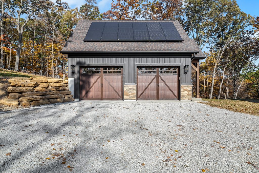 Detached Garage with Solar Panels