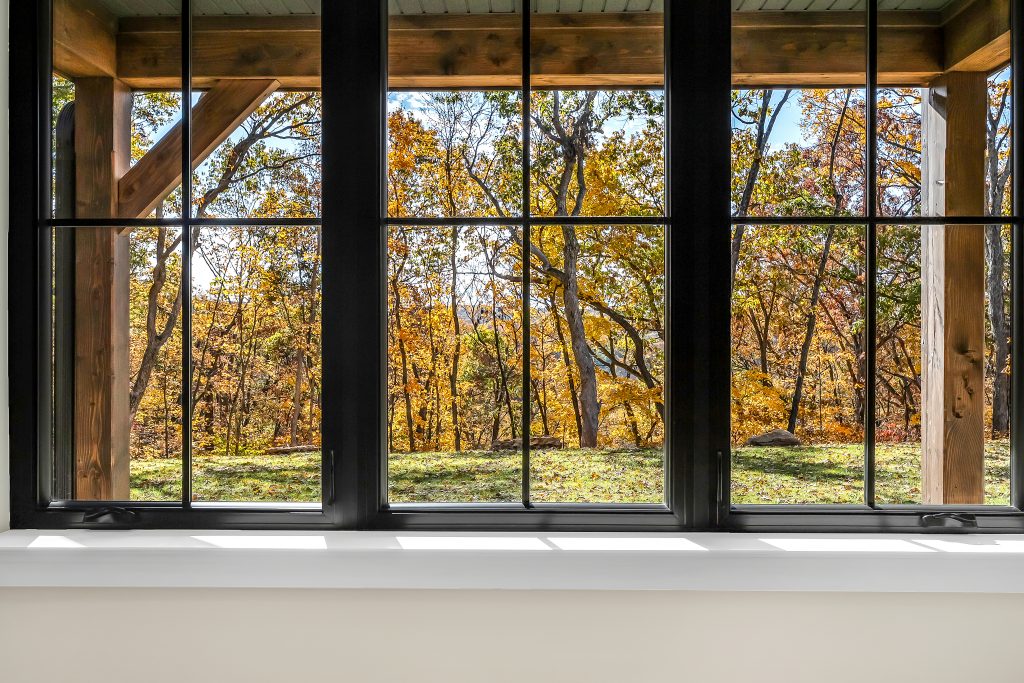 Custom Home Autumn Window View