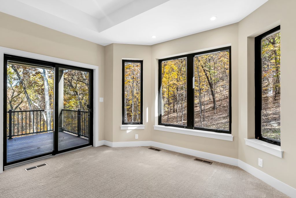 Custom Home Master Bedroom Windows