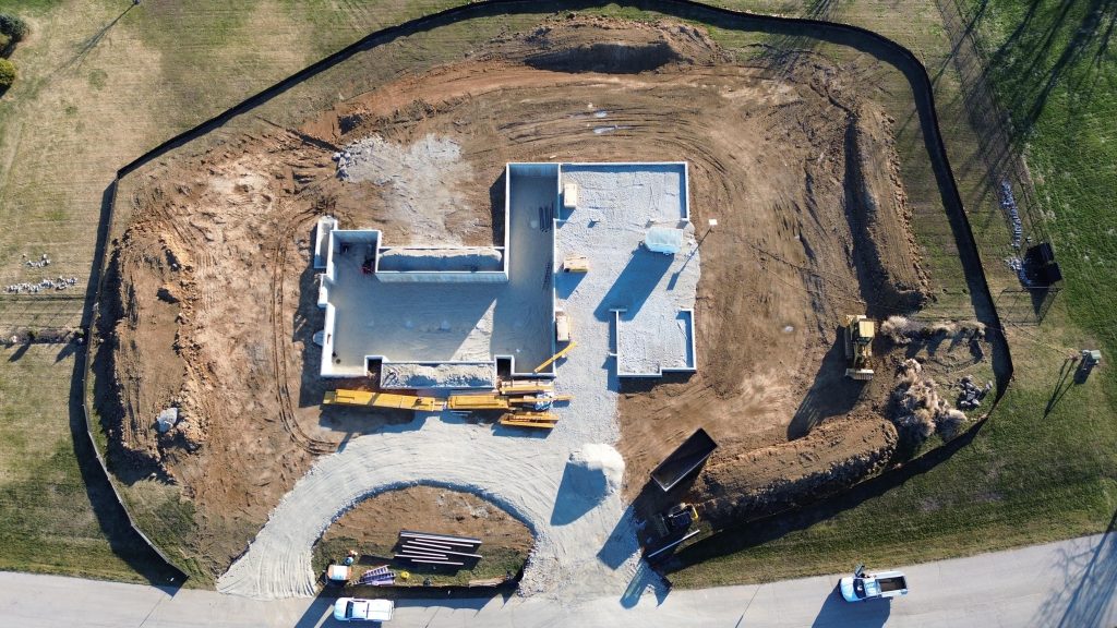 Completed foundation pour for custom home