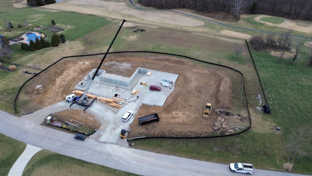 Completed foundation pour for custom home