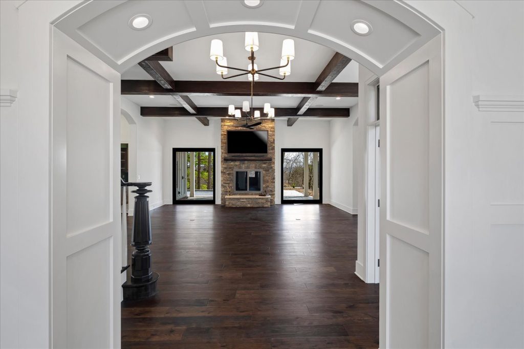 Stockell Custom Homes photo of entry view into great room