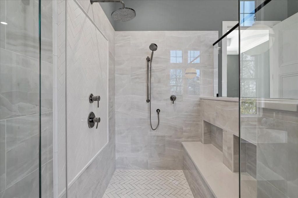 Stockell Custom Homes photo of luxury master bathroom shower