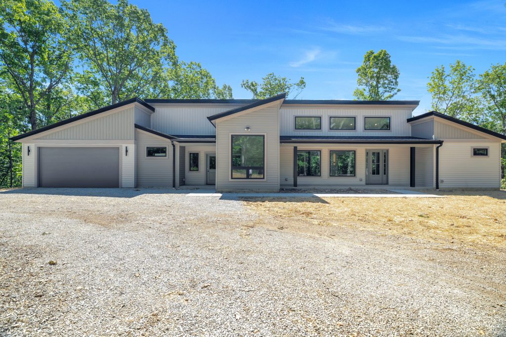 Stockell Custom Homes photo of modern ranch front elevation