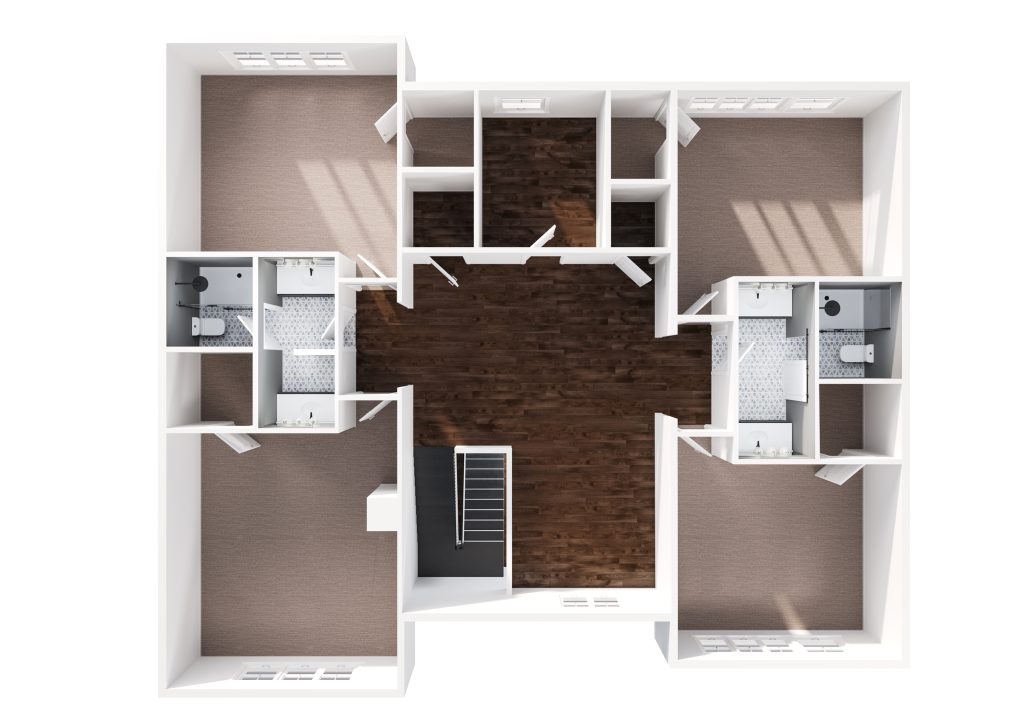 Stockell Custom Homes photo of upstairs floor plan