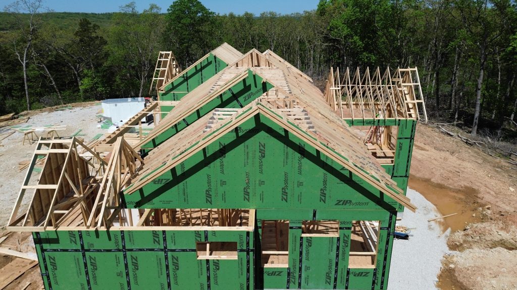Stockell Custom Homes photo of roof framing