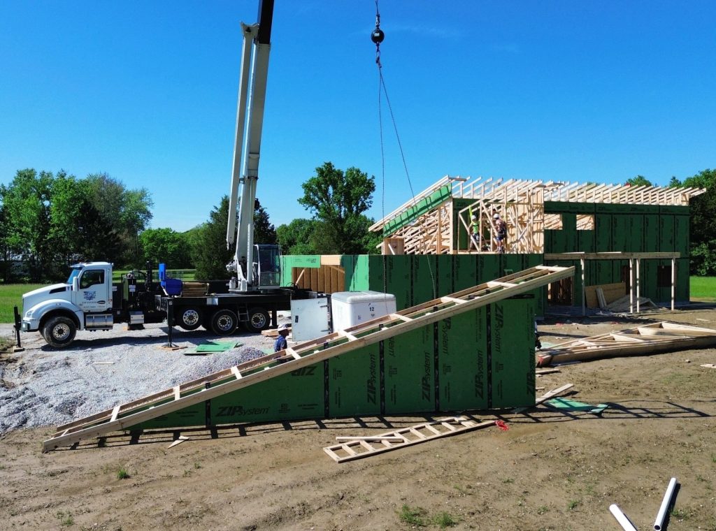 Stockell Custom Homes photo of framing progress on new home build