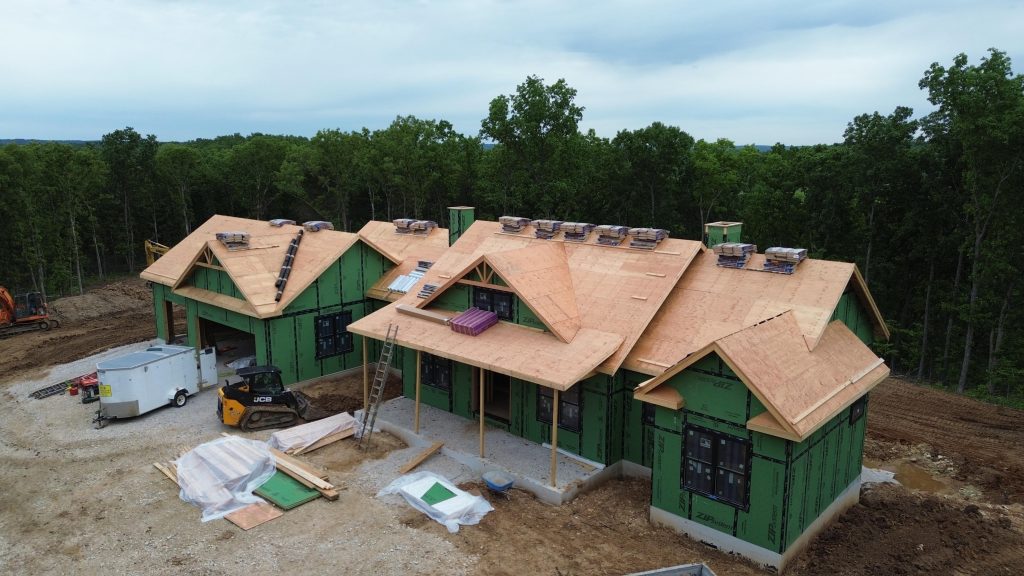 Stockell Custom Homes photo of Roofing progress on new custom home build